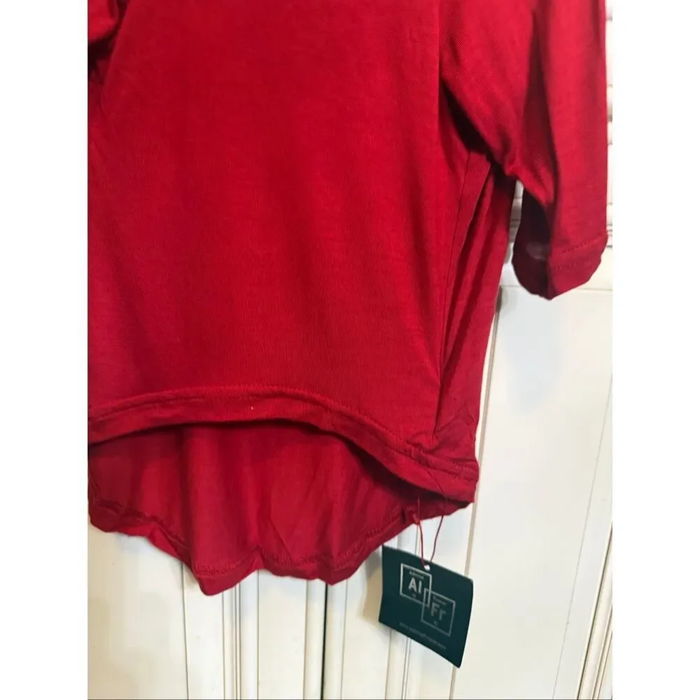 Admiral Frazier Pet Dog Single Scoop 3/4 Sleeve Pullover Shirt Red XL NWT